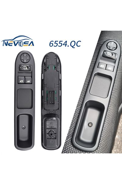 Choice Electric Master Control Power Lifter Window Switch Glass Button 6554.QC For Peugeot 207 Citroen C...