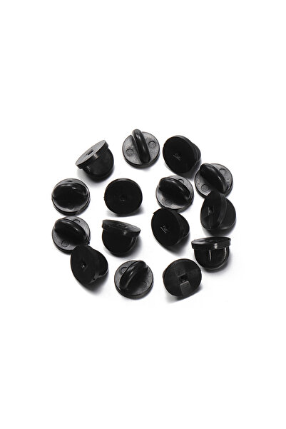 Choice black 50pcs Black Brooch Pin Back Squeeze Badge Holder Butterfly Clasp...