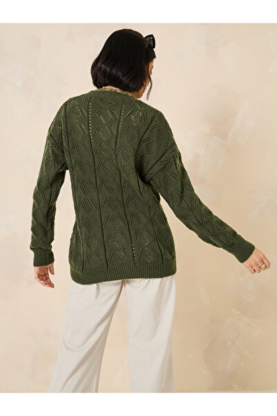 DeFacto Basic Turtleneck Cashmere Textured Extra Soft Relax Fit Knitwear Sweater H1651Az20Wn