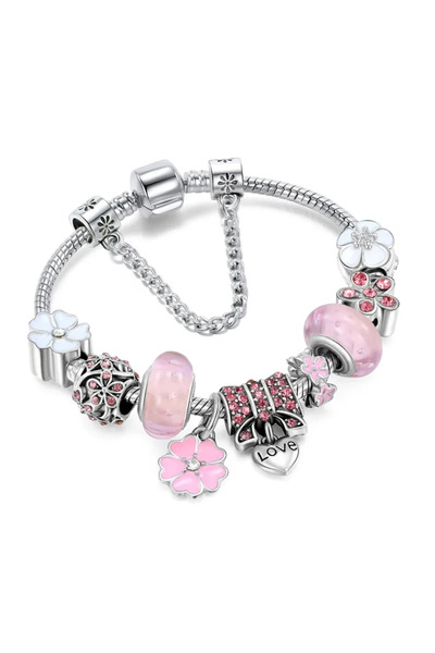 Choice ZT4240-Pink 1 سوار عصري من أفضل المبيعات مصنوع يدويًا من الزجاج المرصع...