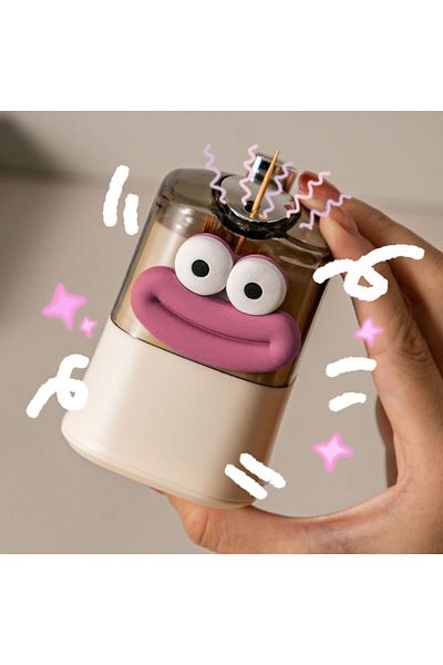 Choice Purple mouth Creative Toothpick Storage Box Automatic Pop-up Toothpick Box Home Living Room Dining R