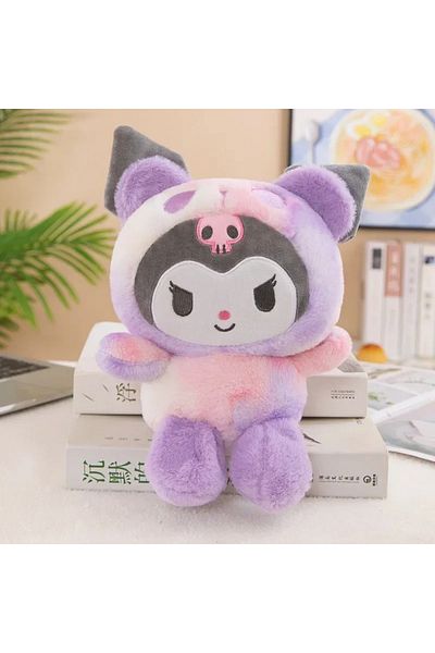 Choice 25cm Kawaii Anime Sanrioed Hello Kitty Kuromi Cinnamoroll Plush Dolls Room Ornaments Pillow Toy Girl