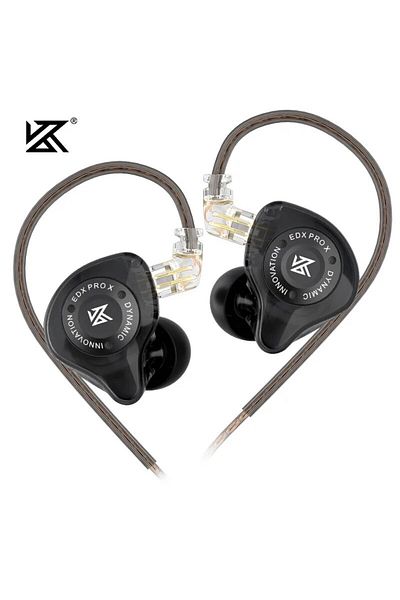 KZ EDXProX Black NOMIC EDX PRO X Wired Earphones HIFI Stereo Bass Music Earbuds In Ear Sport Headpho