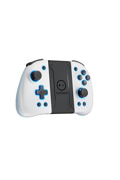 Choice White Linyuvo Ks47 Wireless Joy Pad Controller For Switch/oled With 8 Colors Adjustable Led,hall Eff