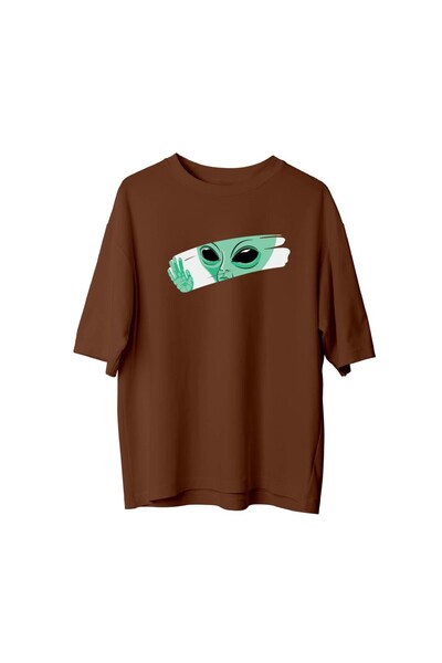 SVART WEAR Μπλουζάκι ALIEN B με τύπωμα O oversized Μπλουζάκι Unisex