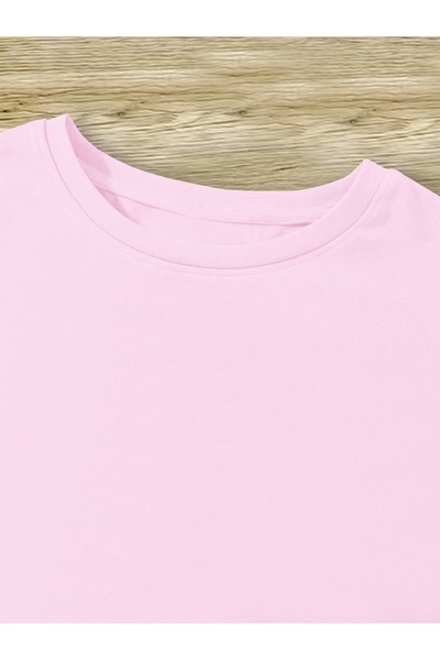 Let's Wear Donut and Milkshake Children's T-Shirt Combed Crew Neck T-Shirt for Kids