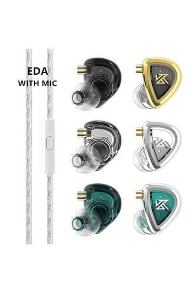 KZ Eda Mic Eda Earphones Bass/balanced/hi-res Earbuds In Ear Monitor Headphones Sport Noise Cancelli
