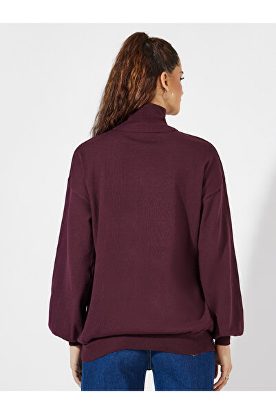 Styli Oversized Longline Turtle Neck Sweater