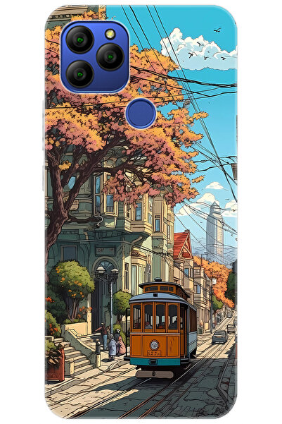 General Mobile GM 21 (G310/G311) Uyumlu Kılıf Desen Baskılı Silikon Tramvay S...