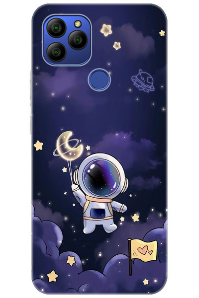 General Mobile GM 21 (G310/G311) Uyumlu Kılıf Desen Baskılı Silikon Astronot ...