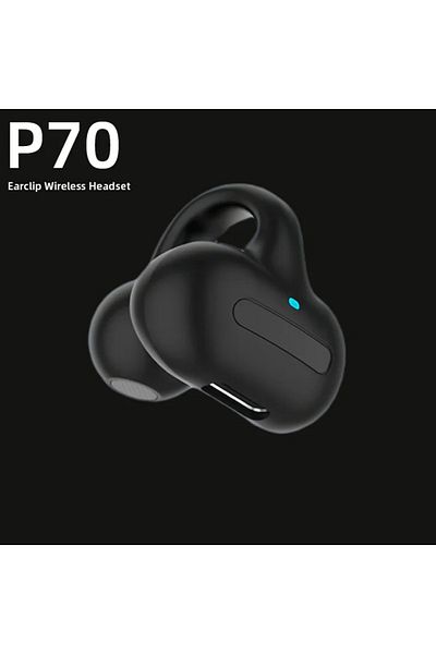 Choice Black P70 Earclip Wireless Bluetooth Headset OWS Touch Light Mini High Quality Earplugs Anti Sweat H