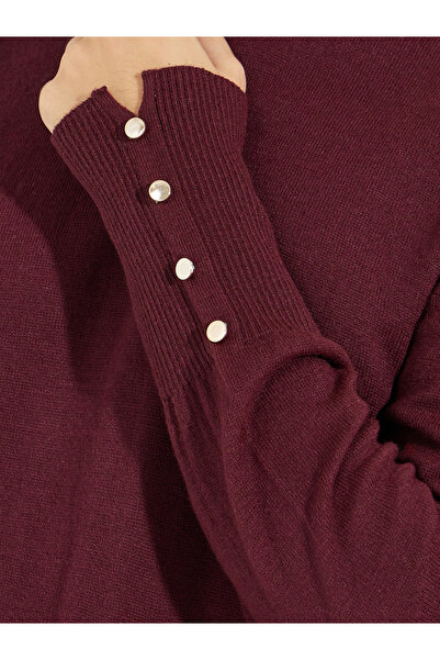 Styli Slim Fit Turtle Neck Sweater with Button Cuff Detail