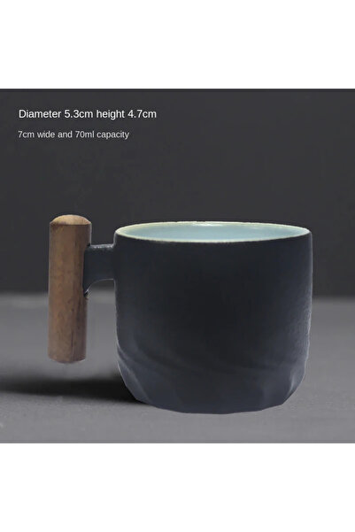 Choice 70ml A 70ML Office Water Cup Filter Tea Mug Ceramic Coffee Cup Wooden ...