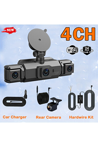 Choice7 كاميرا سيارة أمامية يسارية بأربع قنوات مع بطاقة ذاكرة SD سعة 128 جيجا...