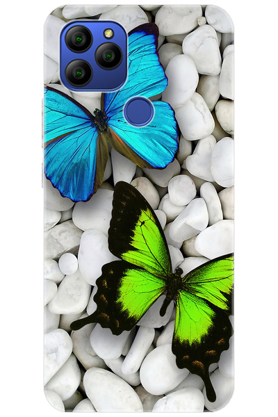 General Mobile GM 21 (G310/G311) Uyumlu Kılıf Desen Baskılı Silikon Kelebekle...