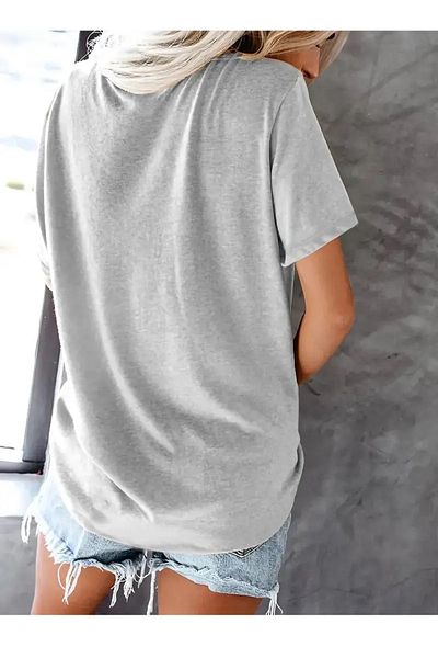 makiteks Μπλουζάκι με στάμπα Hello Kitty Γυναικεία Unisex Oversize Crew Neck Μπλουζάκι με στάμπα λευκό μαύρο γκρι