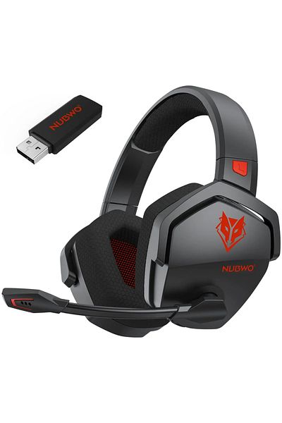 Choice Red NUBWO G06 Dual Wireless Gaming Headset with Microphone for PS5, PS4, PC, Mobile, Switch, 2.4GHz