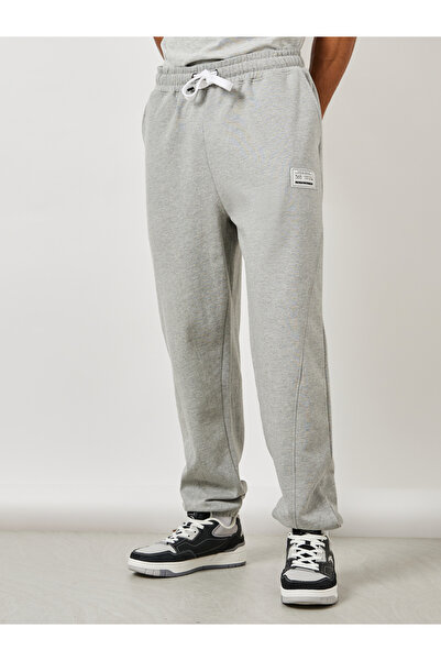 Styli Fleece Panel Jogger with Drawcord & Patch Detail
