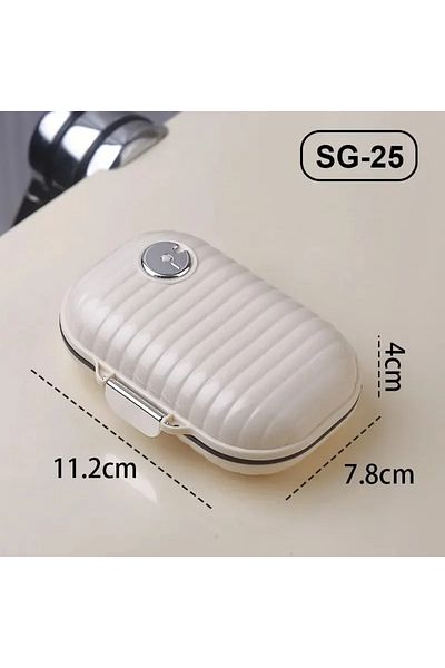 Choice Large white Mini Portable Pill Box Travel for Seven Days Multi Grid Split Package Pills Tablets Seal