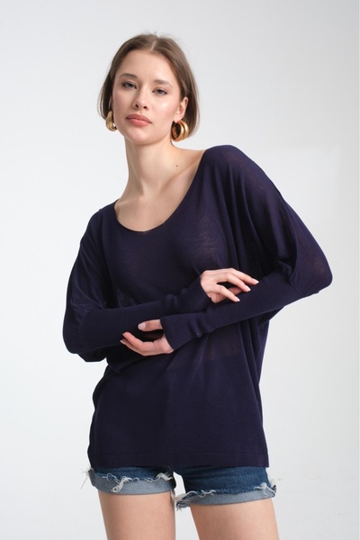 sumoda Women's Clothing Blouse Slim Pullover U Neck Shoulder Drop Longkol Cas...