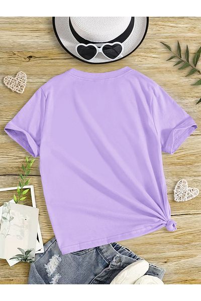Let's Wear Детска тениска с поничка и млечен шейк, пенирана памучна тениска с кръгло деколте за деца