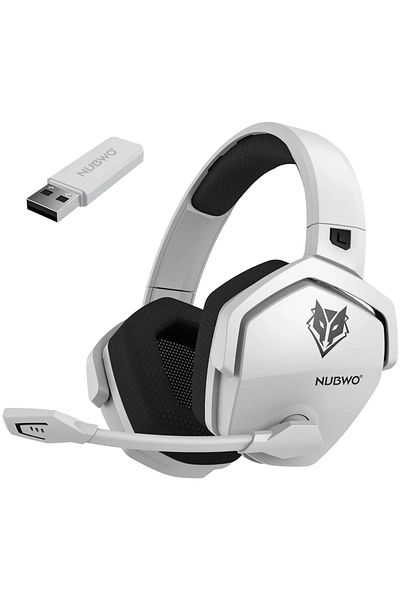 Choice White Nubwo G06 Dual Wireless Gaming Headset With Microphone For Ps5, Ps4, Pc, Mobile, Switch, 2.4gh