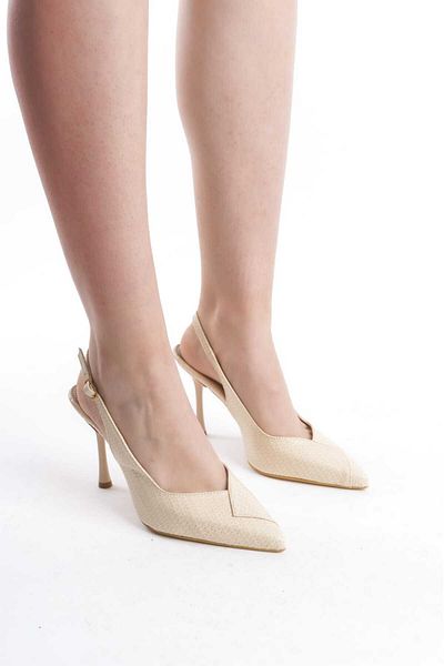 MİSSJENY Pointed Toe Open Back Thin Heeled Women's Shoes