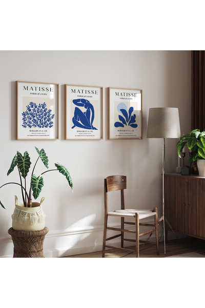 POSTER Mavi Henry Matisse Tablo Çerçevesiz Matisse Poster Seti
