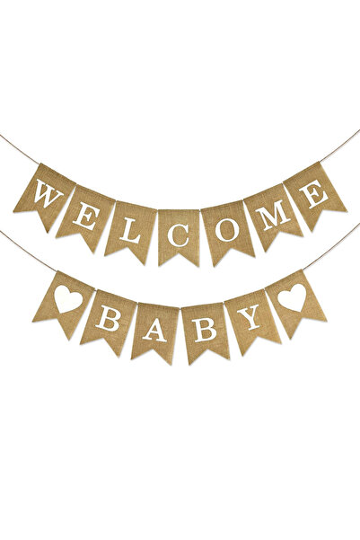 Choice نمط 1 لافتة ترحيب بالمولود لافتة خيش ديكور حفل استقبال المولود للبنات ...