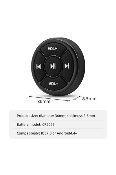 Choice جهاز تحكم عن بعد لاسلكي متوافق مع تقنية البلوتوث مع عجلة قيادة السيارة والدراجة النارية ومشغل MP3