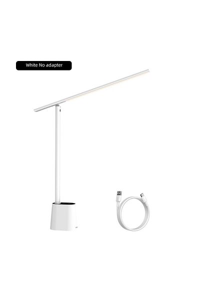 Baseus مصباح مكتب LED أبيض 0-5 واط L بدون تعديل لحماية العين، مصباح مكتب قابل للتعتيم، قابل للطي