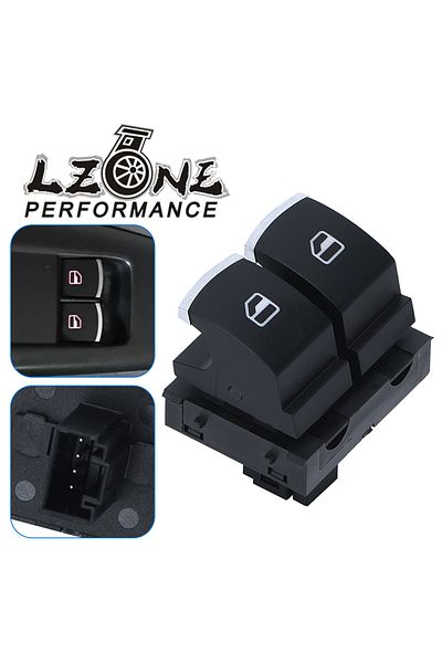 PQY Window Control Switch Button Driver Side For VW Eos Golf MK5 MK6 GTI 2 Door Scirocco Tiguan Polo ...
