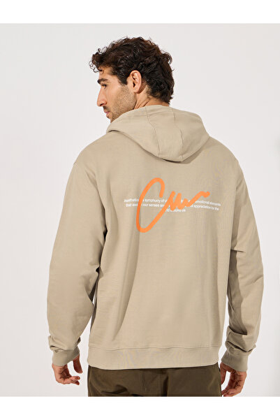 Styli Relaxed Fit Back Printed Hoodie