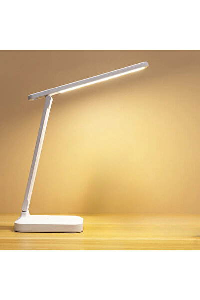 Choice مصباح مكتبي قابل لإعادة الشحن باللون الأبيض لحماية العين مع إضاءة LED ...