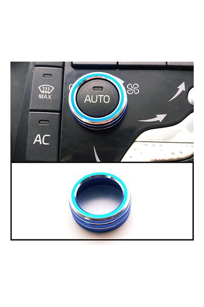 Choice Blue Aluminium Alloy Car Air Conditioning Rotary Knob Fit For VOLVO S60 V60 XC60 S80 V40 Air Conditi