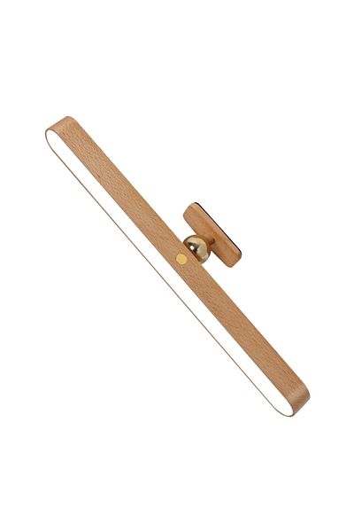 Choice Dark Khaki 0-5W wooden Wooden Cordless Mirror Light LED Night Light Adjustable Reading Lighting Desi