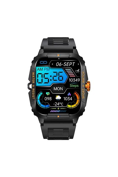 Choice Orange COLMI P76 1.96" Outdoor Military Smartwatch Men Bluetooth Call Smart Watch 3ATM IP68 Waterpro