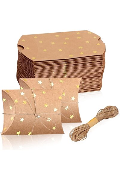 Choice 50 قطعة من ورق الكرافت بحجم 9x6.5x2.4 سم، 50 قطعة من صناديق الوسائد ال...