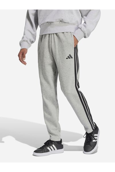 adidas Essentials 3-Stripes Fleece Open Hem Pants