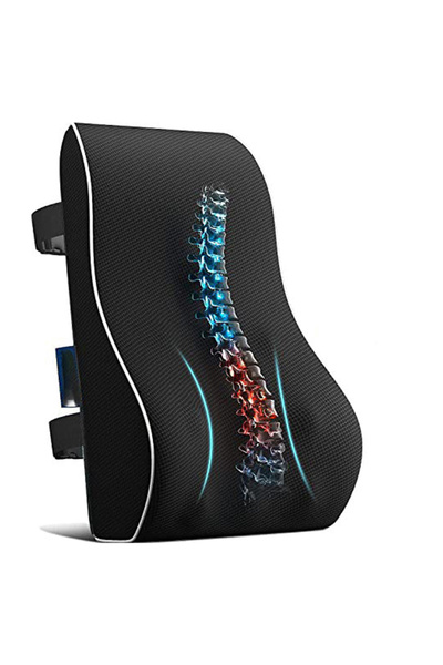 Choice وسادة دعم أسفل الظهر باللون الأسود من إسفنج الذاكرة لتخفيف آلام الظهر ...