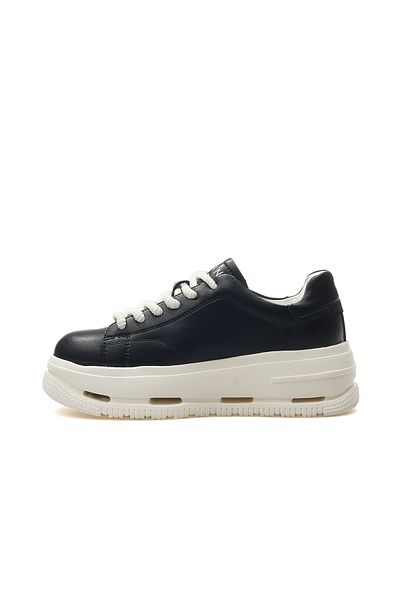 Lufian Pantofi sport casual Agatha din piele naturală pentru femei 25 ani 121230007   Z Negru