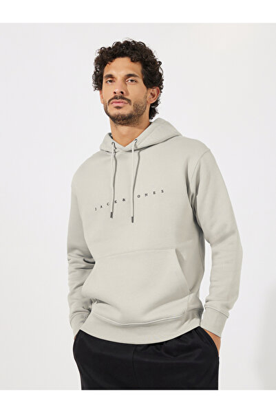 Jack & Jones Minimal Logo Print Relaxed Fit Hoodie