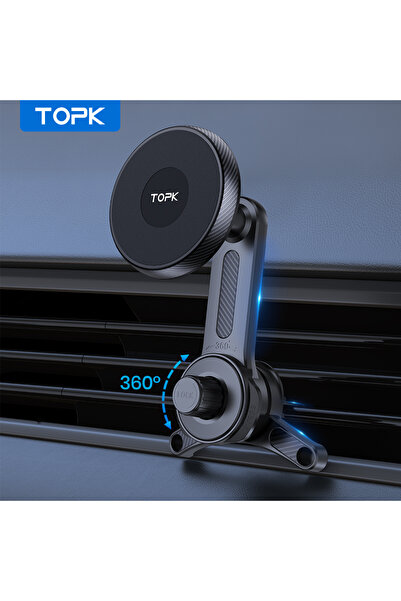 Choice حامل هاتف السيارة من TOPK باللون الأسود من Magsafe، ذراع ممتد عالي الج...