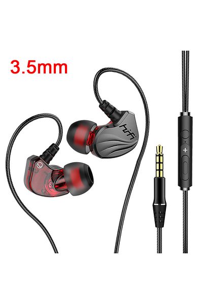 Choice سماعات أذن سلكية BK 3.5 مم HIFI 6D Surround Bass داخل الأذن من النوع C مقاس 3.5 مم لألعاب الرياضة ومقاومة للماء