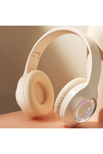 Choice Rice White M3 Light-emitting Bluetooth Headset Folding Led Card Wireless Headset Type-c Charging Mul