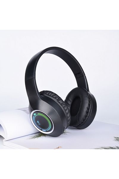 Choice Black M3 Light-emitting Bluetooth Headset Folding Led Card Wireless Headset Type-c Charging Multi-sc
