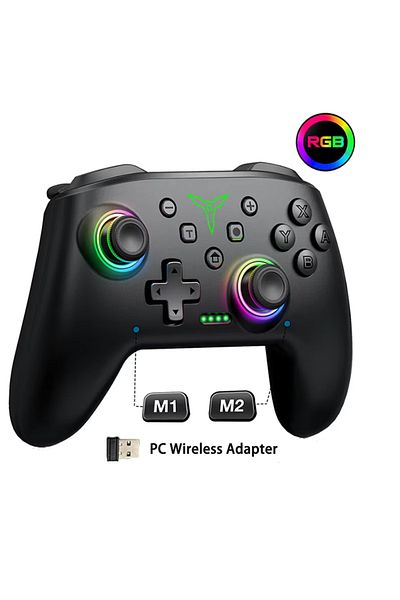 DinoFire Tp28-wireless For Pc Wireless Bluetooth Rgb Controller For Nintendo Switch/switch Oled/swit