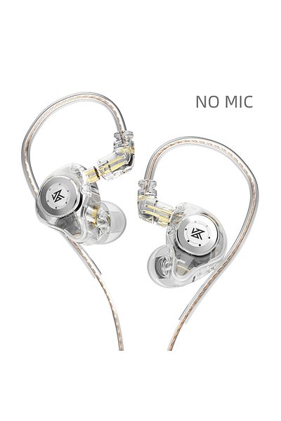 KZ White NO MIC EDX PRO IEM Earphones Bass Sound Earbuds Dynamic Drive HiFi Headphones Sport Noise C