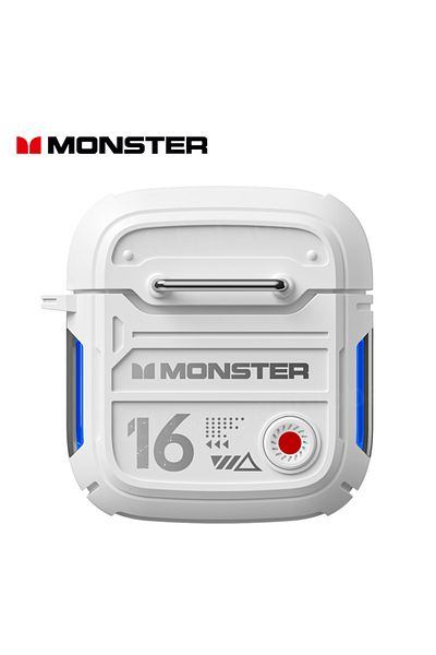 MONSTER White Monster XKT16 Bluetooth 5.3 Earphones Mechanical Design Wireless Headphones Gamer Headset TWS