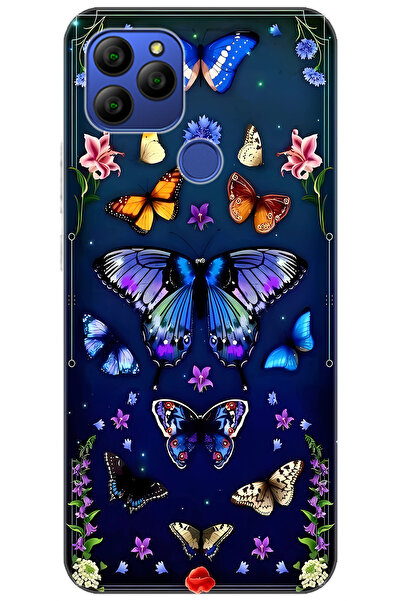 General Mobile GM 21 (G310/G311) Uyumlu Kılıf Desen Baskılı Silikon Kelebek S...